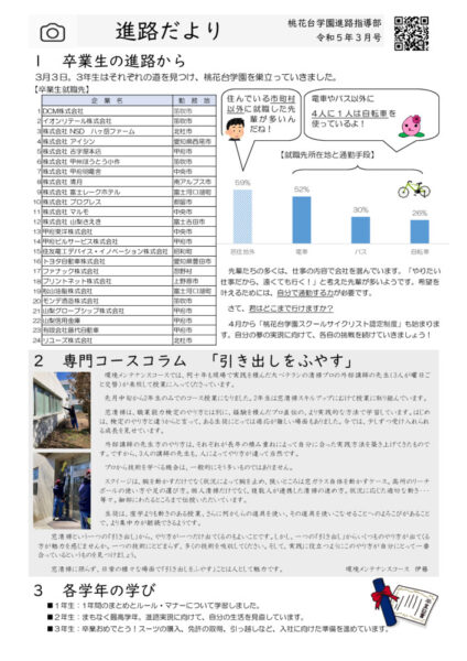 進路だより（３月）のサムネイル